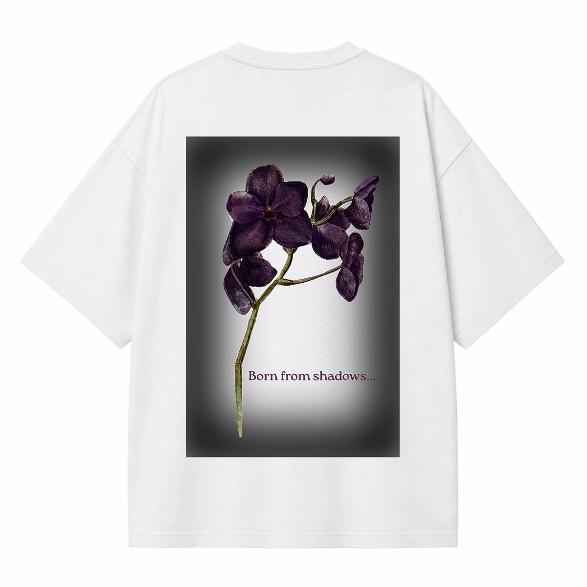 Born From Shadows White Oversized Tee Born From Shadows White Oversized Tee