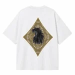 Black Horse Diamond White Oversized Tee
