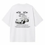 Porsche GT3 RS White Oversized Tee